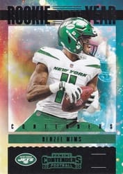 2020 Panini Contenders Rookie of the Year Contenders Denzel Mims #RY-DMI card