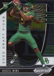 2020 Panini Prizm Draft Picks Base Set Denzel Mims #147 card