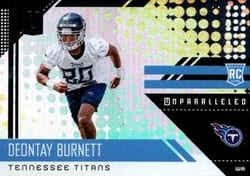 2018 Panini Unparalleled Base Set Deontay Burnett #211 card