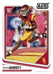 2018 Score Base Set Deontay Burnett #386 card