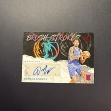 2023-24 Panini Court Kings Brush Strokes Autographs Dereck Lively II #BR-DLT