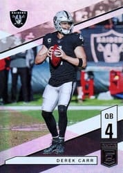 2019 Donruss Elite Base Set Derek Carr #18 card