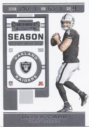2019 Panini Contenders Base Set Derek Carr #42 card