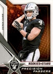 2019 Panini Rookies & Stars Precision Passers Derek Carr #PP-DC card