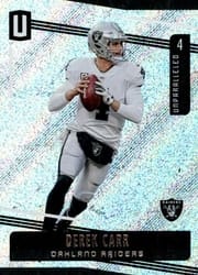 2019 Panini Unparalleled Base Set Derek Carr #76 card