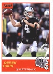 2019 Score Base Set Derek Carr #32 card