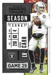 2020 Panini Contenders Base Set Derek Carr #31 card