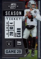 2020 Panini Contenders Optic Base Set Derek Carr #31 card