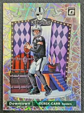 2021 Panini Donruss Optic Downtown Derek Carr #DT-26 card