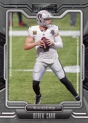 2021 Panini Playbook Base Set Derek Carr #52 card