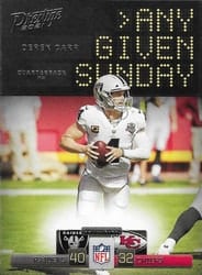 2021 Panini Prestige Any Given Sunday Derek Carr #AGS-DC card