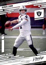 2021 Panini Prestige Base Set Derek Carr #141 card