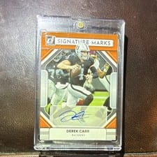 2022 Donruss Signature Marks Derek Carr #SM-DC card
