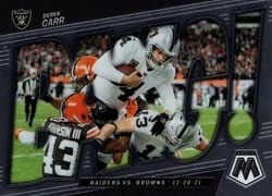 2022 Panini Mosaic Bang! Derek Carr #B-14 card