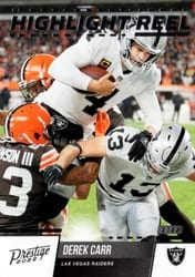 2022 Panini Prestige Highlight Reel Derek Carr #HR-14 card