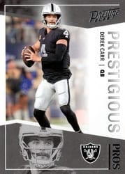 2022 Panini Prestige Prestigious Pros Derek Carr #PP-5 card