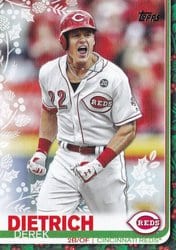 2019 Topps Holiday Base Set Derek Dietrich #HW44 card