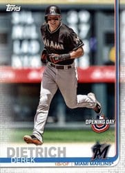 2019 Topps Opening Day Base Set Derek Dietrich #32 card