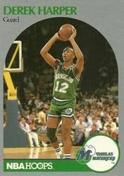 1990-91 Hoops Base Set Derek Harper #86 card