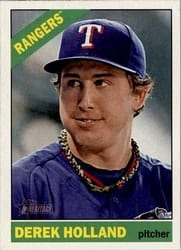 2015 Topps Heritage Base Set Derek Holland #85 card