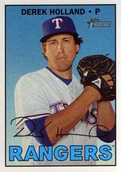 2016 Topps Heritage Base Set Derek Holland #509 card
