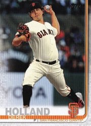 2019 Topps Update Base Set Derek Holland #US175 card