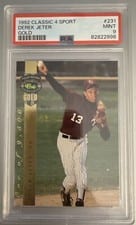 1992 Classic 4 Sport Derek Jeter Gold #231 card