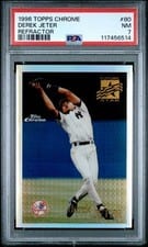 Derek Jeter 1996 Topps Chrome #80 Refractor card