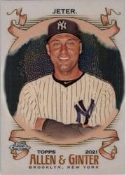 2021 Topps Allen & Ginter Chrome Base Set Derek Jeter #133 card