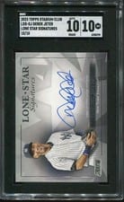 2023 Stadium Club Lone Star Signatures Derek Jeter Gold #LSS-DJ card
