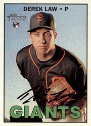2016 Topps Heritage Base Set Derek Law #697 card