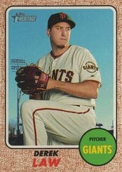 2017 Topps Heritage Base Set Derek Law #661 card