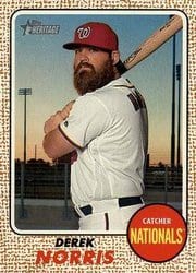 2017 Topps Heritage Base Set Derek Norris #51 card