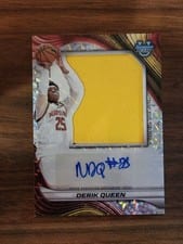2024-25 Bowman's Best University Prospect Jumbo Relic Autographs Derik Queen #PJRA-DQ card
