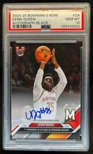 2024-25 Bowman U Now Autographs Black Derik Queen #2A card