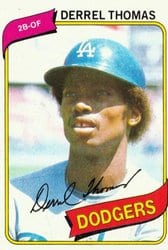 1980 Topps Base Set Derrel Thomas #23 card