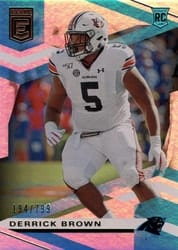 2020 Donruss Elite Base Set Derrick Brown #125 card