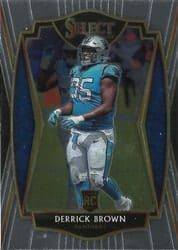 2020 Panini Select Base Set Derrick Brown #187 card