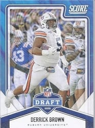 2020 Score NFL Draft Derrick Brown #NFL-21 card