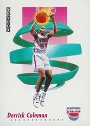 1991-92 SkyBox Base Set Derrick Coleman #180 card