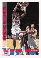1992-93 Hoops Base Set Derrick Coleman #147 card