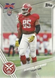 2020 Topps XFL Base Set Derrick Hayward #51 card