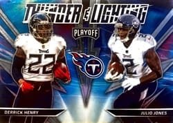 2021 Panini Playoff Thunder & Lightning Derrick Henry / Julio Jones #TL-1 card