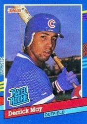 1991 Donruss Base Set Derrick May #36 card
