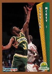 1992-93 Fleer Base Set Derrick McKey #214 card