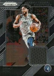 2018-19 Panini Prizm Sensational Swatches Derrick Rose #57 card