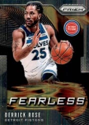 2019-20 Panini Prizm Fearless Derrick Rose #20 card