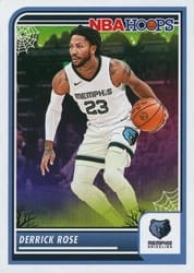 2023-24 Hoops Haunted Hoops Base Set Derrick Rose #72 card