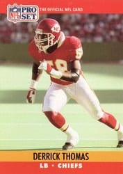 1990 Pro Set Base Set Derrick Thomas #536 card