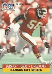 1991 Pro Set Base Set Derrick Thomas #188 card